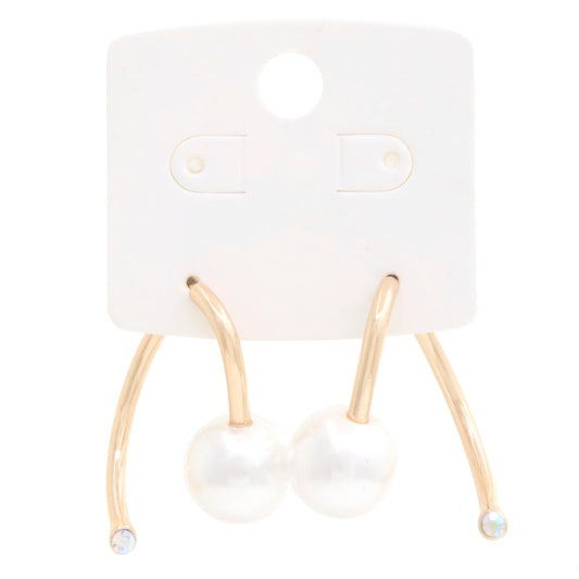 Pearl Bead Metal Earring